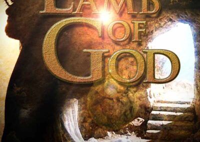 Graphic showing a poster for "Lamb of God" done for New Life Worship Center