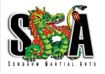 Graphic of a logo that was salvaged from an old copy for Songahm Martial ARts