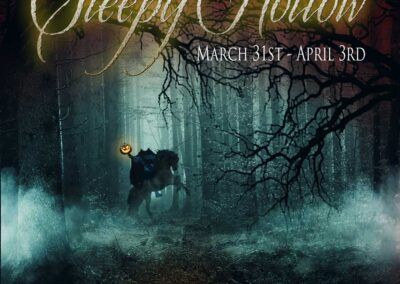 Graphic showing a poster for "The Legend of Sleepy Hollow" for the Tyler Civic Theatre