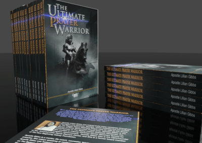 Product graphics demonstration of book cover for "The Ultimate Prayer Warrior" for a Tyler Texas Author