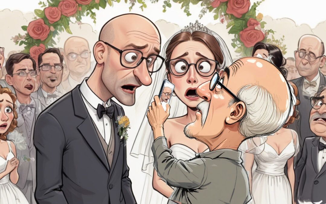 A clumsy uncle tries to film a wedding.